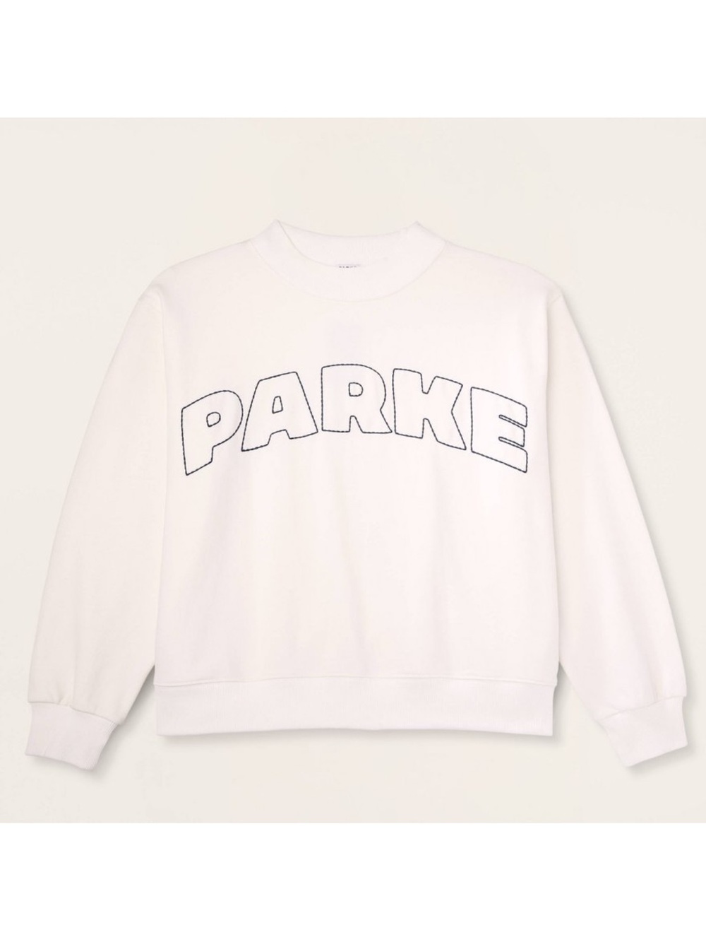Parke White Logo Crewneck Sweatshirt